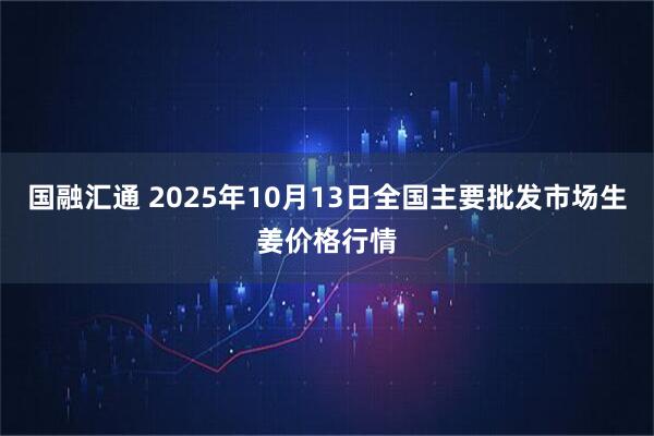 国融汇通 2025年10月13日全国主要批发市场生姜价格行情