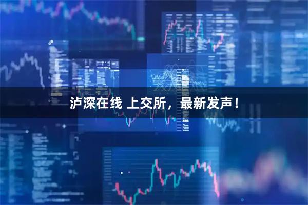 泸深在线 上交所，最新发声！